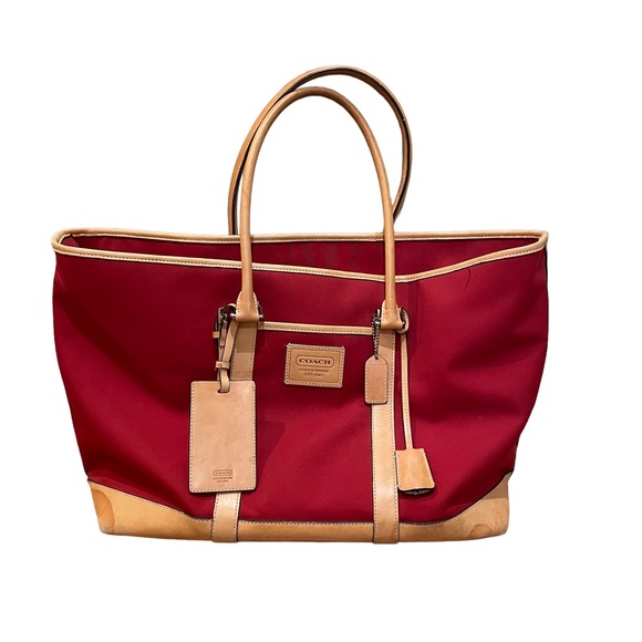 Coach Bags Coach Weekend Travel Tote Bag Red Poshmark